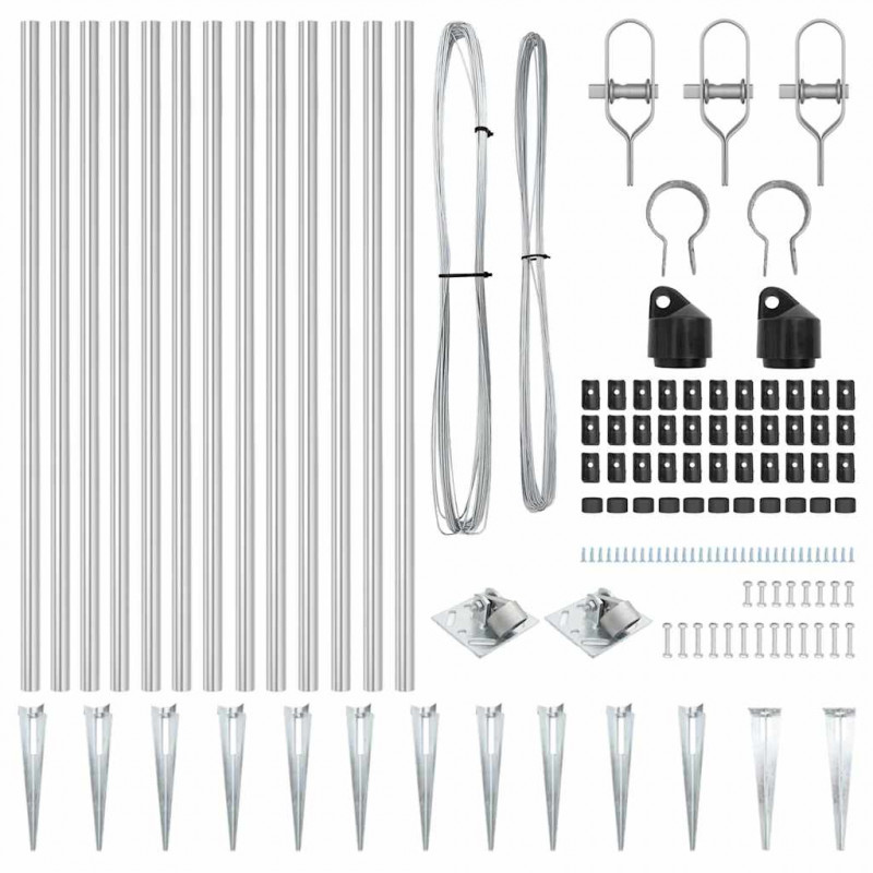 Słupek ogrodzeniowy. 13 pcs Srebrny Stal