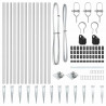 Słupek ogrodzeniowy. 13 pcs Srebrny Stal