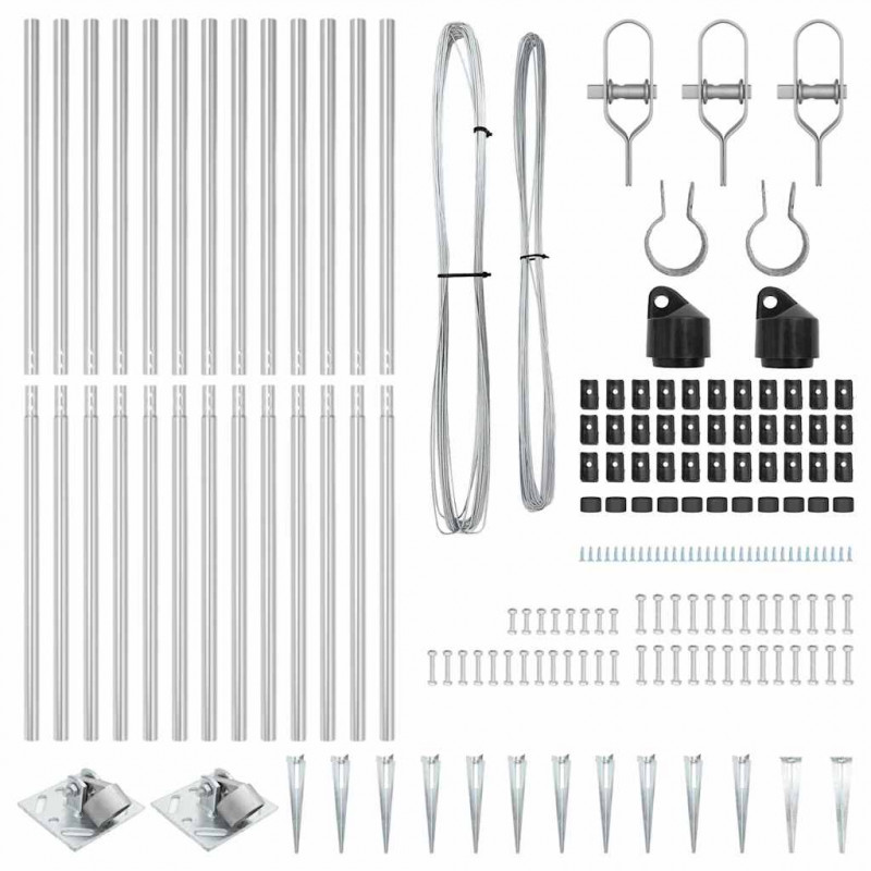 Słupek ogrodzeniowy. 13 pcs Srebrny Stal