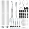 Słupek ogrodzeniowy. 7 pcs Srebrny Stal
