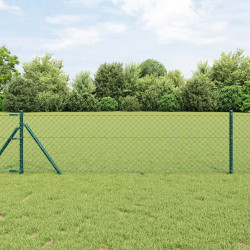 Ogrodzenie łańcuchowe Zielony 10 x 0,6 m Stal