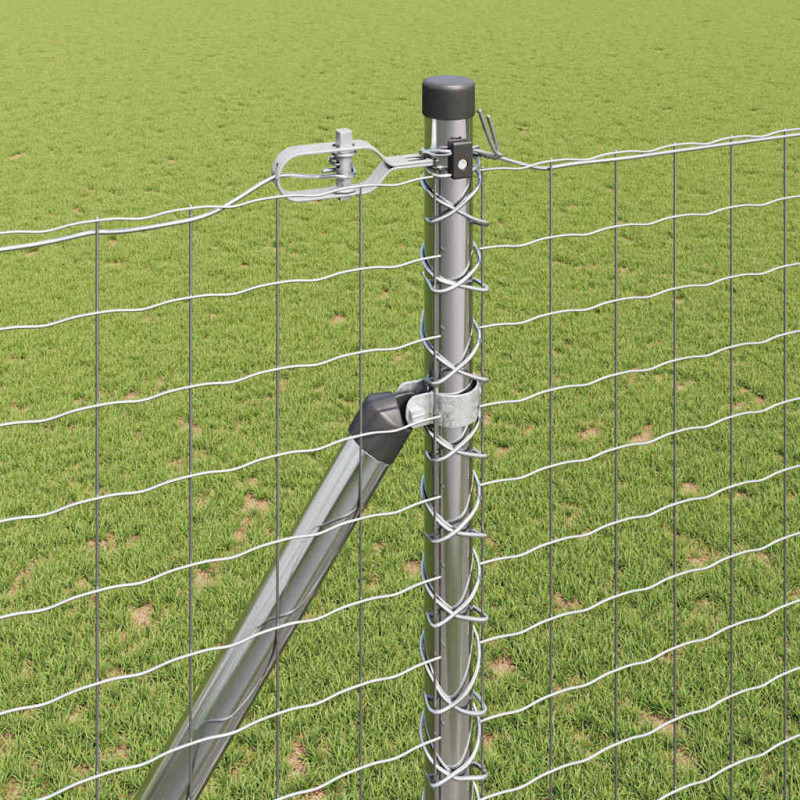 Słupek ogrodzeniowy. 7 pcs Srebrny Stal