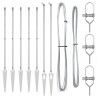 Słupek ogrodzeniowy. 7 pcs Srebrny Stal