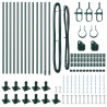 Słupek ogrodzeniowy. 13 pcs Zielony Stal