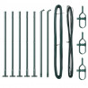 Słupek ogrodzeniowy. 7 pcs Zielony Stal