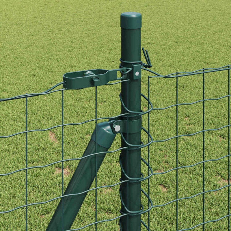 Słupek ogrodzeniowy. 7 pcs Zielony Stal
