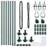 Słupek ogrodzeniowy. 7 pcs Zielony Stal