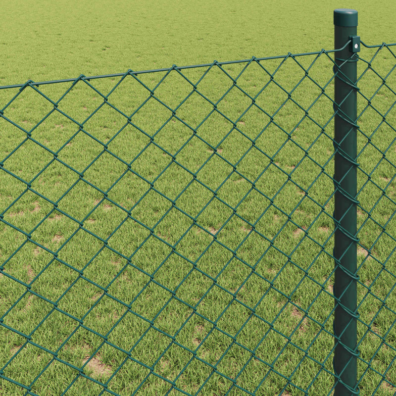 Ogrodzenie łańcuchowe Zielony 10 x 0,6 m Stal