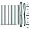 Słupek ogrodzeniowy. 13 pcs Zielony Stal