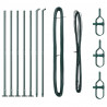 Słupek ogrodzeniowy. 7 pcs Zielony Stal