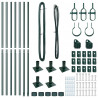 Słupek ogrodzeniowy. 7 pcs Zielony Stal