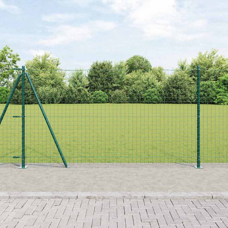 Słupek ogrodzeniowy. 13 pcs Zielony Stal