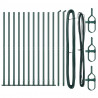 Słupek ogrodzeniowy. 13 pcs Zielony Stal