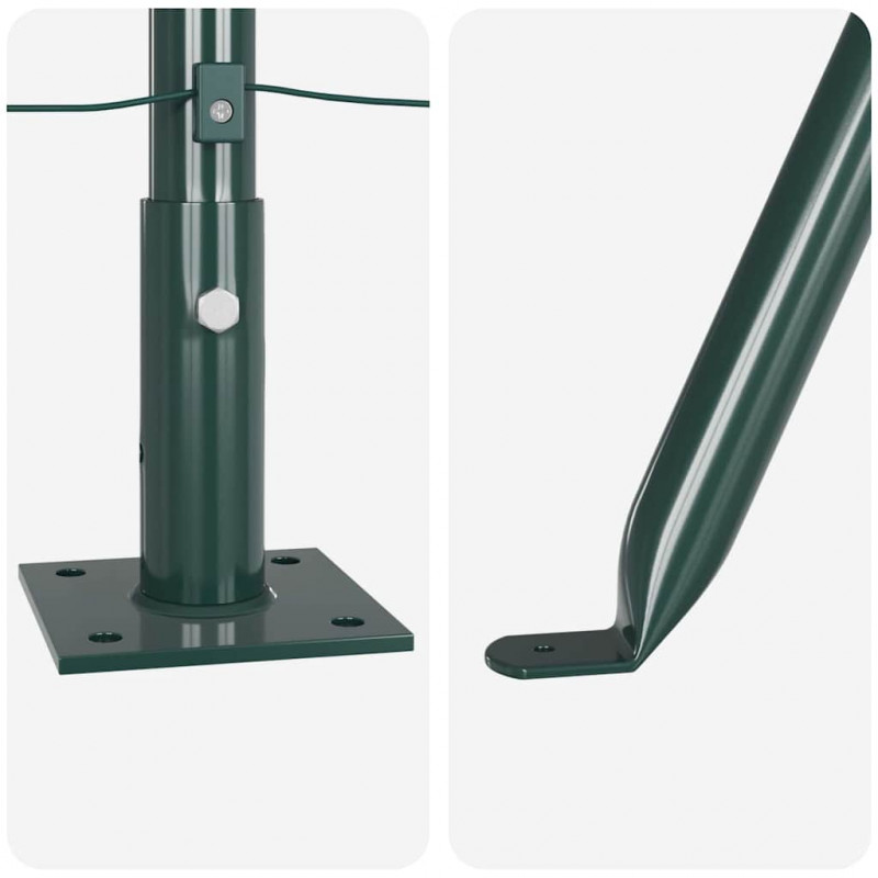 Słupek ogrodzeniowy. 13 pcs Zielony Stal