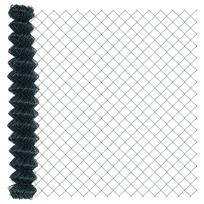 Ogrodzenie łańcuchowe Zielony 10 x 1,6 m Stal