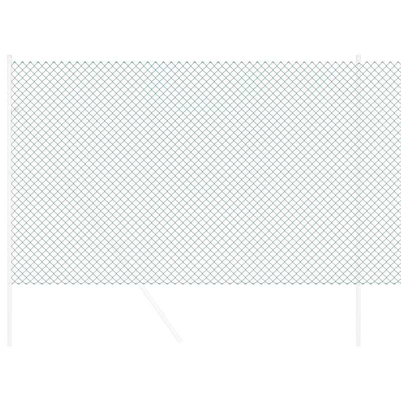 Ogrodzenie łańcuchowe Zielony 10 x 1,6 m Stal