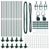 Słupek ogrodzeniowy. 13 pcs Zielony Stal