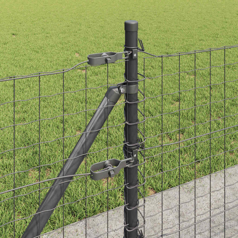 Słupek ogrodzeniowy. 7 pcs Szary Stal
