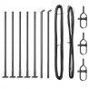 Słupek ogrodzeniowy. 7 pcs Szary Stal