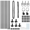 Słupek ogrodzeniowy. 7 pcs Szary Stal
