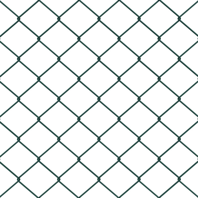 Ogrodzenie łańcuchowe Zielony 25 x 1,4 m Stal