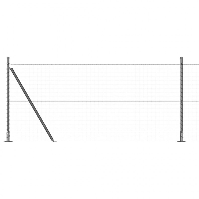 Słupek ogrodzeniowy. 13 pcs Szary Stal