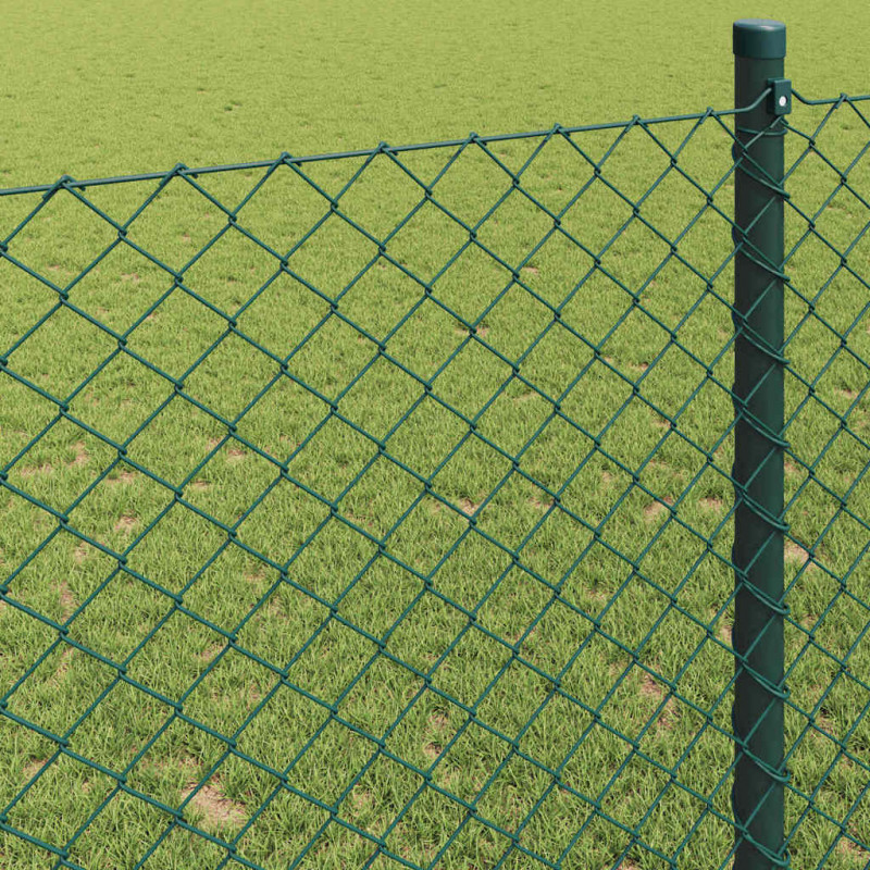 Ogrodzenie łańcuchowe Zielony 25 x 1,6 m Stal