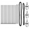 Słupek ogrodzeniowy. 13 pcs Szary Stal