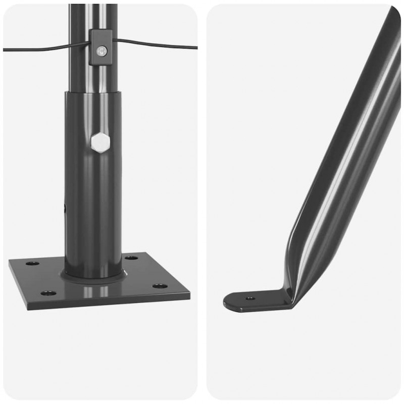 Słupek ogrodzeniowy. 13 pcs Szary Stal
