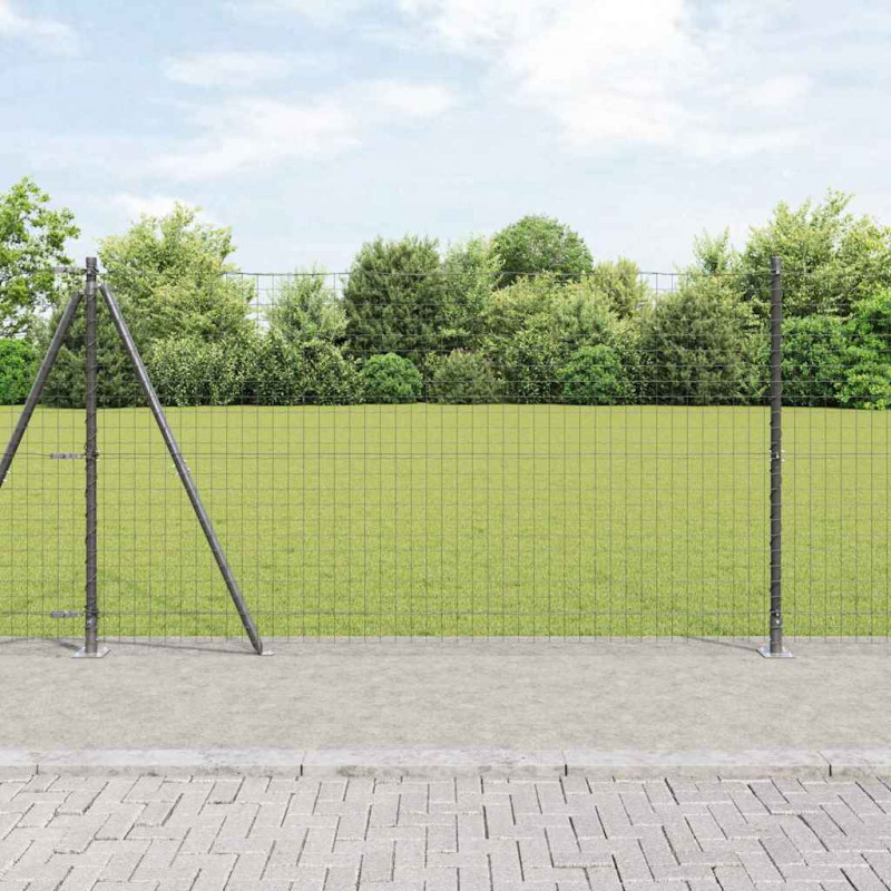 Słupek ogrodzeniowy. 13 pcs Szary Stal