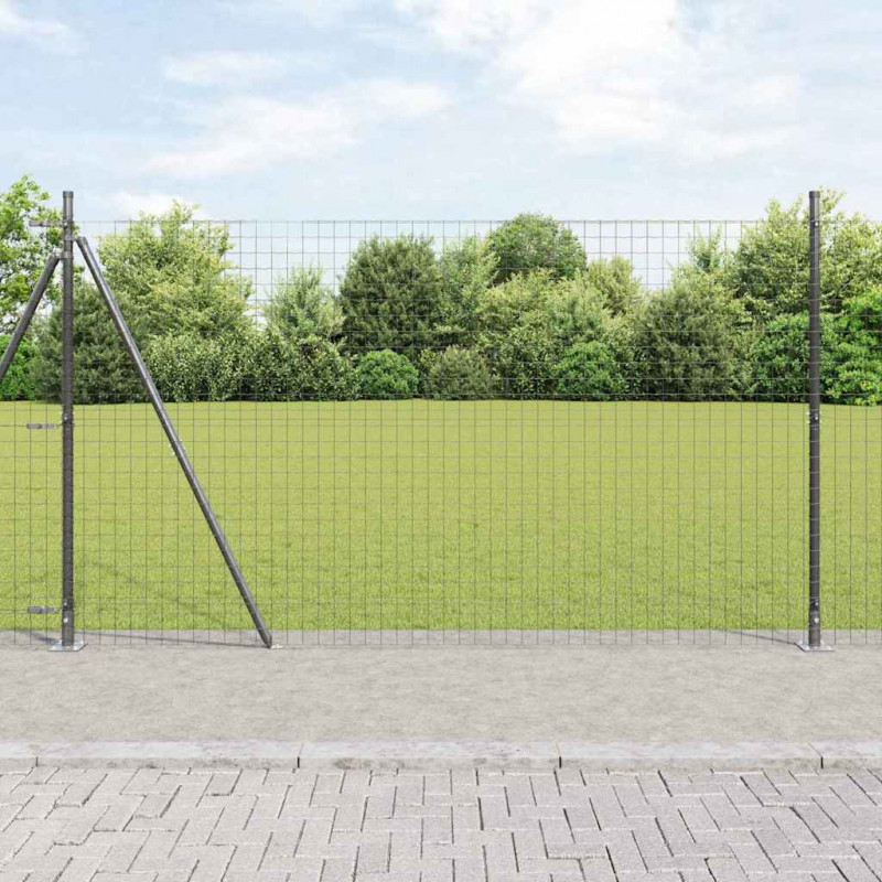 Słupek ogrodzeniowy. 7 pcs Szary Stal