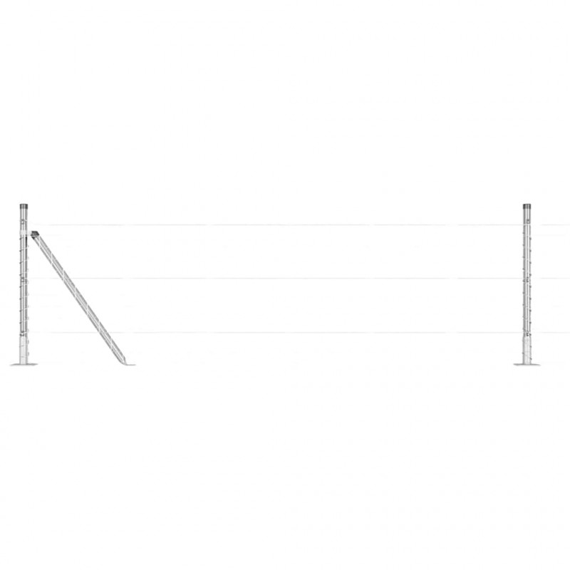 Słupek ogrodzeniowy. 7 pcs Srebrny Stal