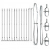 Słupek ogrodzeniowy. 13 pcs Srebrny Stal