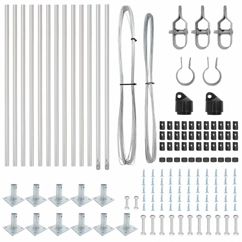 Słupek ogrodzeniowy. 13 pcs Srebrny Stal