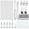 Słupek ogrodzeniowy. 13 pcs Srebrny Stal
