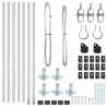 Słupek ogrodzeniowy. 7 pcs Srebrny Stal