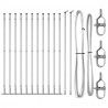 Słupek ogrodzeniowy. 13 pcs Srebrny Stal