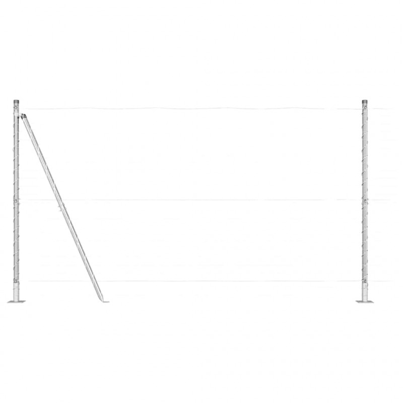 Słupek ogrodzeniowy. 7 pcs Srebrny Stal