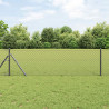 Ogrodzenie łańcuchowe Szary 25 x 0,6 m Stal