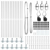 Słupek ogrodzeniowy. 13 pcs Srebrny Stal