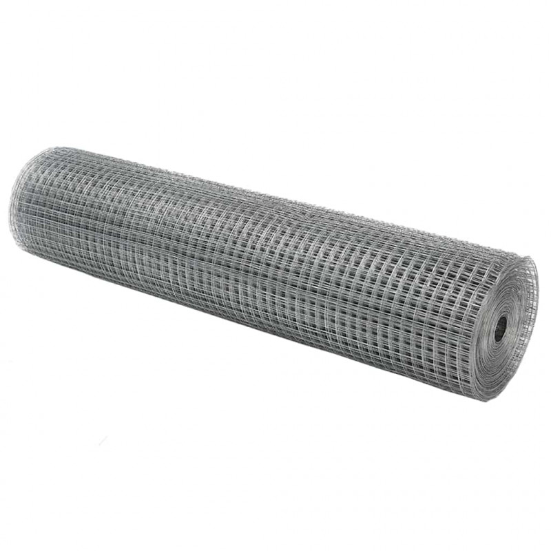 Spawana siatka ogrodzeniowa Srebrny 0.8 x 50 m