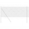 Ogrodzenie łańcuchowe Szary 25 x 0,8 m Stal