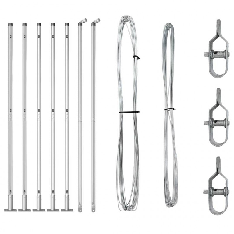Słupek ogrodzeniowy. 7 pcs Srebrny Stal
