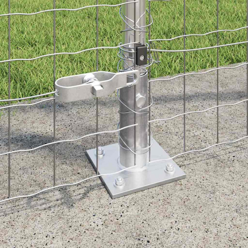 Słupek ogrodzeniowy. 7 pcs Srebrny Stal
