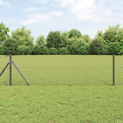 Ogrodzenie łańcuchowe Szary 25 x 0,4 m Stal