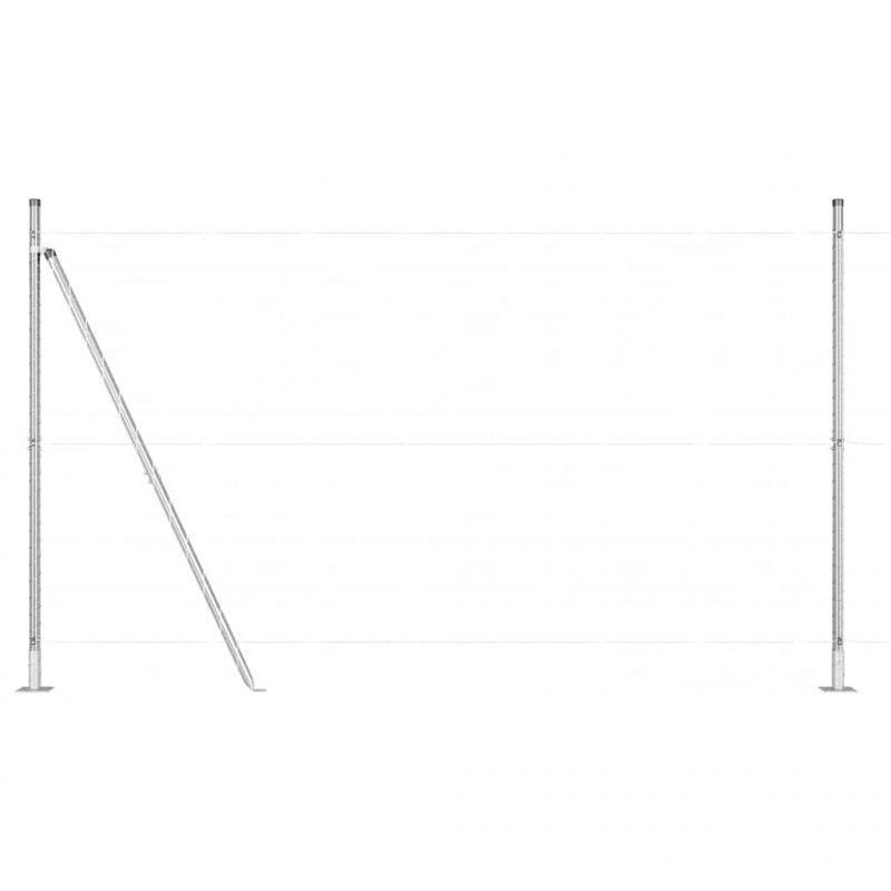 Słupek ogrodzeniowy. 7 pcs Srebrny Stal