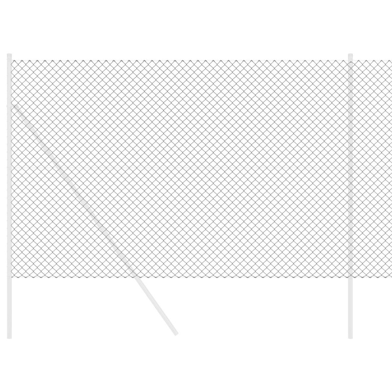Ogrodzenie łańcuchowe Szary 25 x 1,6 m Stal
