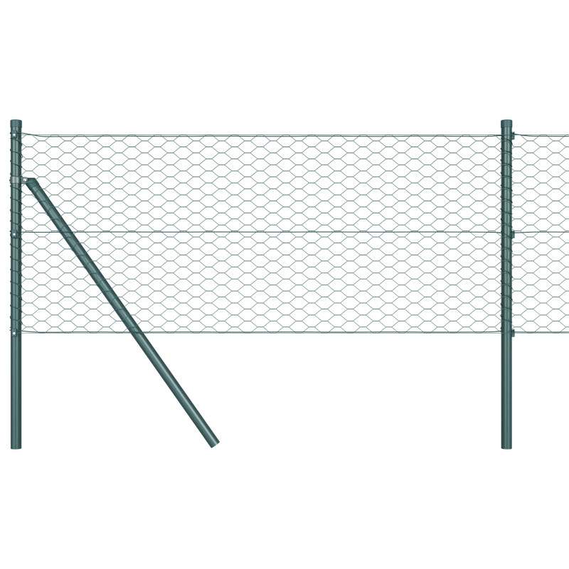 Ogrodzenie heksagonalne Zielony 0,4 x 10 m PVC