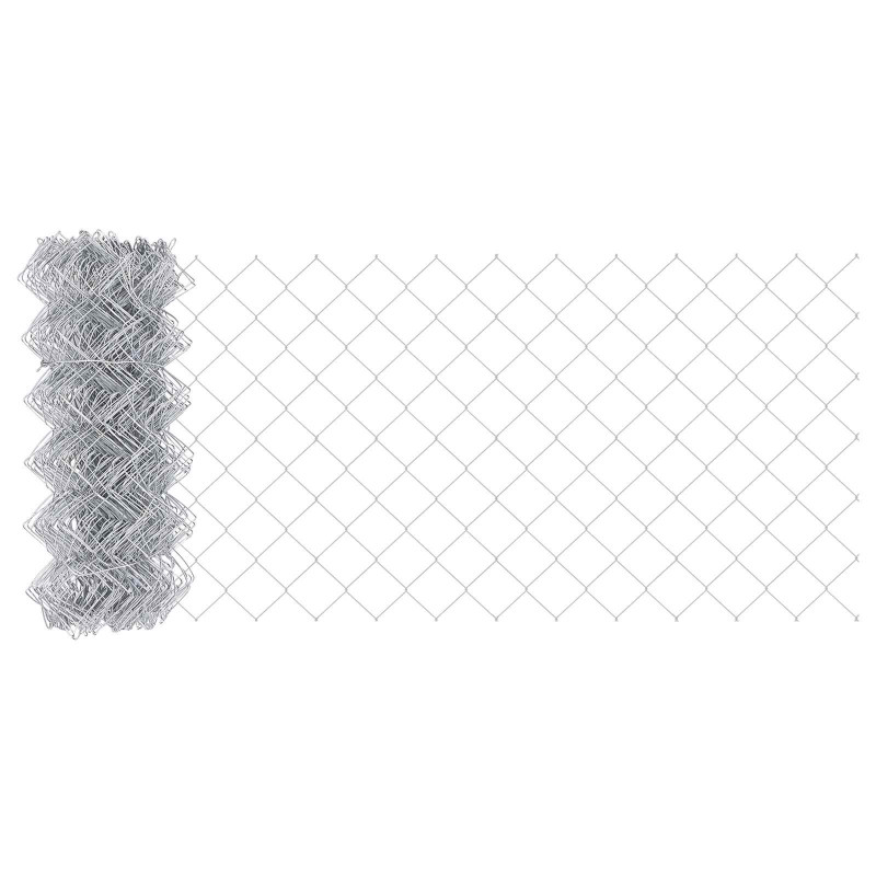 Ogrodzenie łańcuchowe Srebrny 10 x 0,6 m Stal galwanizowana
