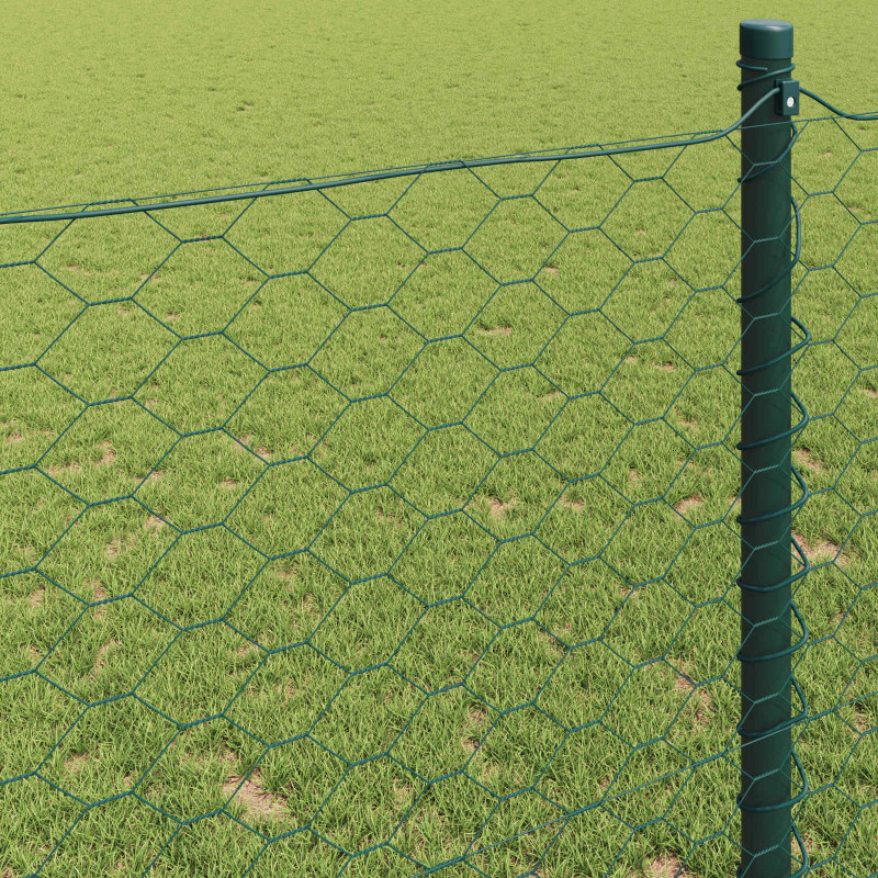 Ogrodzenie heksagonalne Zielony 0,5 x 10 m PVC